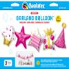 41" Qualatex Happy Birthday Pink Girl Garland Party Decoration Supply Mylar Foil Air-Fill Balloon - Pack o f 2 view 1