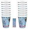 Amscan Frozen 2 Elsa Anna Olaf Birthday Party Supplies Bundle includes 16 Party Paper Cups and 1 Dinosaur Sticker Sheet view 1