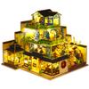 Roroom DIY Miniature and Furniture Dollhouse Kit,Mini 3D Wooden Doll House Craft Model with Dust Cover and Music Movement,Creative Room Idea for Valentine's Day Birthday GiftP013 view 1