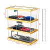 Colaxi 1/64 Diorama Parking Lot Scene Model Acrylic Showcase,Tabletop Scenery Layout Display Car,Collection Gifts,Home Office Decoration, Style C view 3