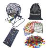 JUNWRROW Deluxe Bingo Game Set- Includes 1000 Colorful Chips,100 Mixed Cards,75 Calling Balls, 6 Inch Rotary Cage& Bingo Master Board,2 Velvet Bag,Bingo Storage Bag -Ideal for Large Groups view 1