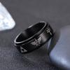 Adreamz 8mm Black Spinner Pattern Triforce Stainless Steel Wedding Band Anxiety Relief Spinning Ring12 view 2