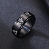 Adreamz 8mm Black Spinner Pattern Triforce Stainless Steel Wedding Band Anxiety Relief Spinning Ring 8.5 view 3