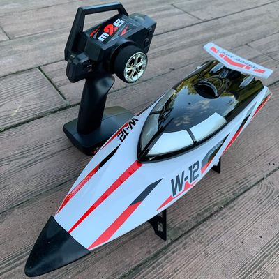 Ssccgym 18-Inch WL912-A Remote Control Boat Fast 35km/h 2.4G Electric Motor Spring Summer Big RC Watercraft On Pool Lake for Beginners Experts 8y+
