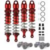 Aluminum Front & Rear RC Shocks Upgrades Parts for Sledge 4WD #95076-4, Big Bore sledge upgrades for 1/8 Sledge Monster Truck 4PCS/SET (Red) view 1