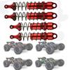 Aluminum Front & Rear RC Shocks Upgrades Parts for Sledge 4WD #95076-4, Big Bore sledge upgrades for 1/8 Sledge Monster Truck 4PCS/SET (Red) view 3