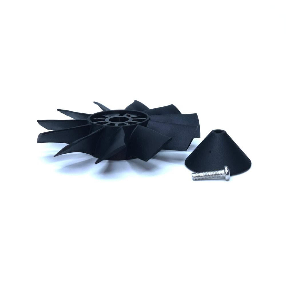 DoBoFo EDF 64mm Fan 11 Blades Without Motor, Electric Ducted Fan Without Motor for EDF 3S 4S,Hobby RC Jet Engine Propeller, Remote Control Model Replacement Airplane Parts DIY
