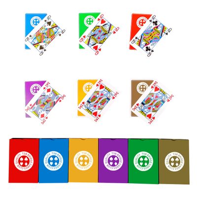 TSB Standard Print Bridge Cards Pack of 12 Decks - 6 Colors Bridge Playing Cards - Easy Storage (2 Red 2 Blue 2 Purple 2 Grey 2 Green 2 Yellow Regular)