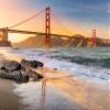 Noah Jigsaw Puzzle Sunset at The Beach by The Golden Gate Bridge in San Francisco California 1000 Pieces view 2