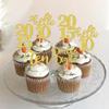 24 PCS Glitter 10th Birthday Cupcake Toppers Hello 10 Ten Cupcake Picks Double Digits Since 2015 Cupcake Topper for Happy 10th Birthday Anniversary Party Cake Decorations Supplies Gold view 4
