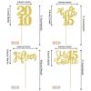 24 PCS Glitter 15th Birthday Cupcake Toppers Hello 15 Fifteen Cupcake Picks Mis Quince Since 2010 Cupcake Topper for Happy 15th Birthday Anniversary Party Cake Decorations Supplies Gold view 2