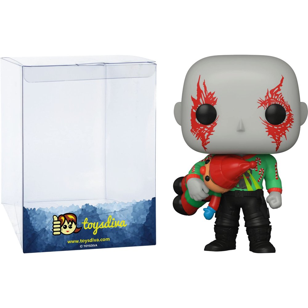 Drax: Pop! Vinyl Figurine Bundle with 1 Compatible 'ToysDiva' Graphic Protector (1106-64330 - B)