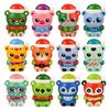 Set of 24 Mini Winter Animal Themed Slow Rise Squishy Toys - Pig, Bear, Zebra, Memory Foam Squish Stress Ball - Winter Christmas view 1