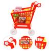 Kids Early Education Play Cart Toy Set - Fun Grocery Shopping Cart with Fake Fruits and Vegetables for Toddlers (Red) view 3