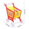 Kids Early Education Play Cart Toy Set - Fun Grocery Shopping Cart with Fake Fruits and Vegetables for Toddlers (Red) view 4