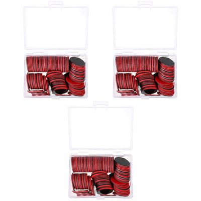 NUOBESTY 300 pcs Chip Learning Disks Home with - Chips Counting Counters Red for Plastic Bingo Markers Math Round Educational Tokens Colored Plaything Black Two-Color Kids Storage