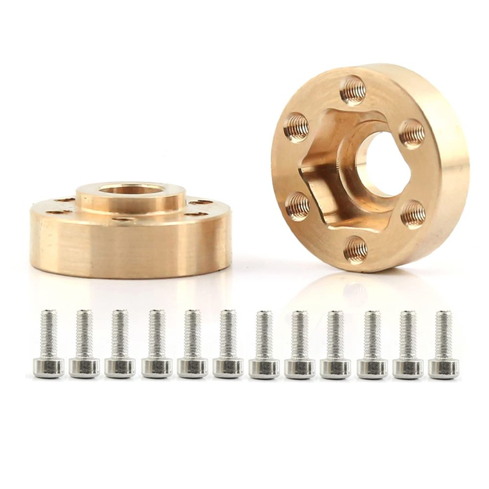 2* Replacement Brass RC Wheel Hex Hub Adapter for Axial SCX10 Capra TRX4 TRX6 VS4-10 Gen8