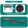 DC DICLASSE Round Folding Poker Table, 8 Players Card Table with Plastic Cup Holder, Texas Hold 'em Poker Table for Blackjack Board Game,Casino Grade Felt Surface, Green view 2