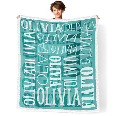 Dr.TOUGH Personalized Blankets for Kids with Name Personalized Baby Blanket with Name Custom Blankets for Kids Adults Baby Christmas Birthday Valentines Day Gift