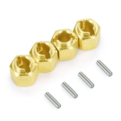 RCHUBAM 7mm Brass Wheel Hex Hub Extenders Adapter 4/5/6mm Thickness for 1/18 TRX-4M Bronco RC Crawler Car (6mm)