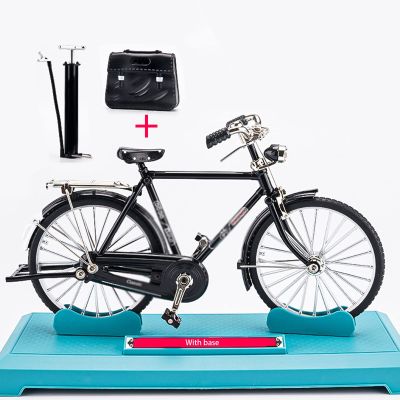Bicycle Model Scale DIY, 1:10 scale alloy bicycle model, DIY Bicycle Model Scale, mini retro style alloy classical bike toy, Finger Bike Models Toys, Iron Art Tabletop Ornament Toys Bike Gifts (with I