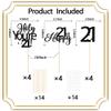 12Pcs 21st Birthday Centerpiece Sticks, 21 Birthday Table Decorations, Cheers to 21 Years Cake Decor Funny 21st Birthday Decorations Black view 2