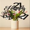 12Pcs 21st Birthday Centerpiece Sticks, 21 Birthday Table Decorations, Cheers to 21 Years Cake Decor Funny 21st Birthday Decorations Black view 3