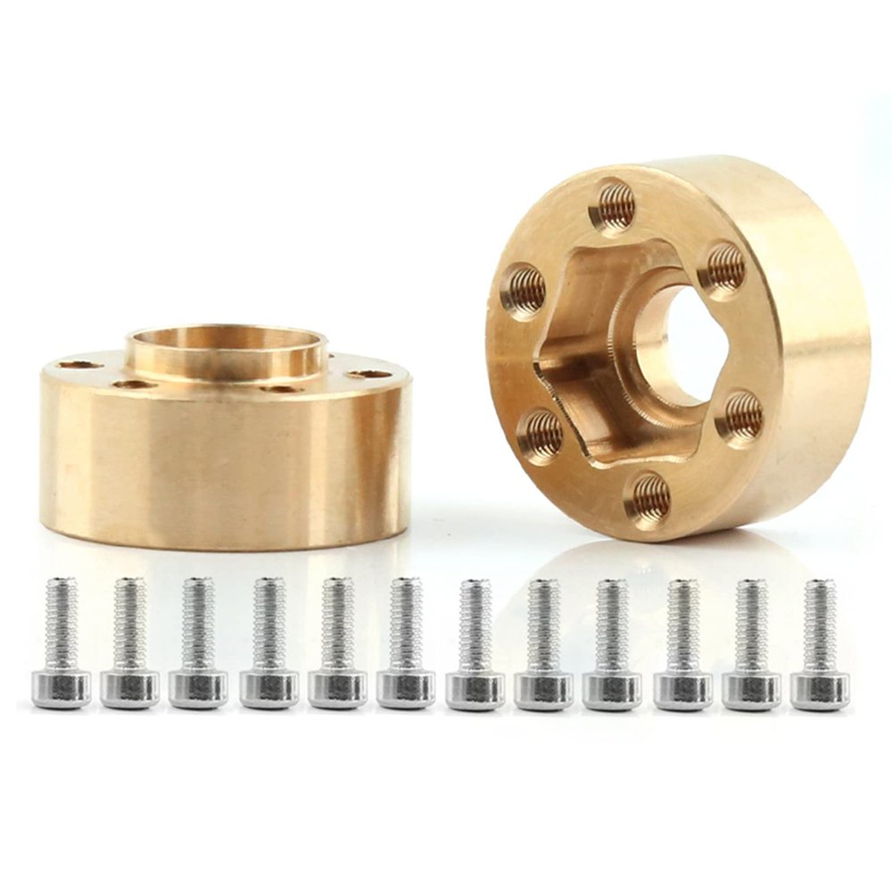 2* Replacement Brass RC Wheel Hex Hub Adapter for Axial SCX10 Capra TRX4 TRX6 VS4-10 Gen8