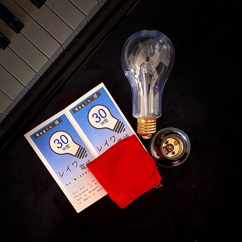 SUMAG Red Silk Vanish into Light Bulb Appearing Magic Tricks Scarlet Light Bulb Magic for Magicians Stage Illusions Gimmicks Mentalism Prop