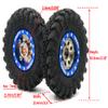 hobbysoul Heavy Adjustable Offset 1/24 Wheels and Tires, Negative Offset 1.0 Wheels Rims and Tires for 1:24 RC Crawler Axial SCX24,(4-Pack, Assembled) view 4
