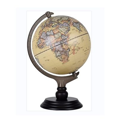 HRTC World Globe Educational Geography Globe World Map Globe, World Illuminated Globe with Stand and Raised Embossed Globe 12" Clear Text Marking