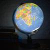 HRTC World Globe Educational Geography Globe World Map Globe, World Illuminated Globe with Stand and Raised Embossed Globe 12" Clear Text Marking view 2