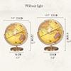 HRTC World Globe 720 Rotating Glowing Globe Retro Desktop Globe with Metal Base World Globe Adult Kids Globe Suitable for Desk, Office Clear Text Marking view 2