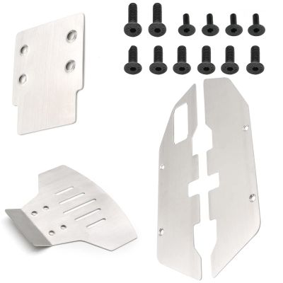 1/10 RC Car Chassis Armor Front & Rear Skid Plates Chassis Armor Upgrade Part for Traxxas Slash 2WD 1/10