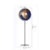 World Globe High End Luminous Classic Globe, 17" Diameter - Light Up Earth World Globe Floor Standing Adult Kids Night Light Home Decor Clear Text Marking view 2