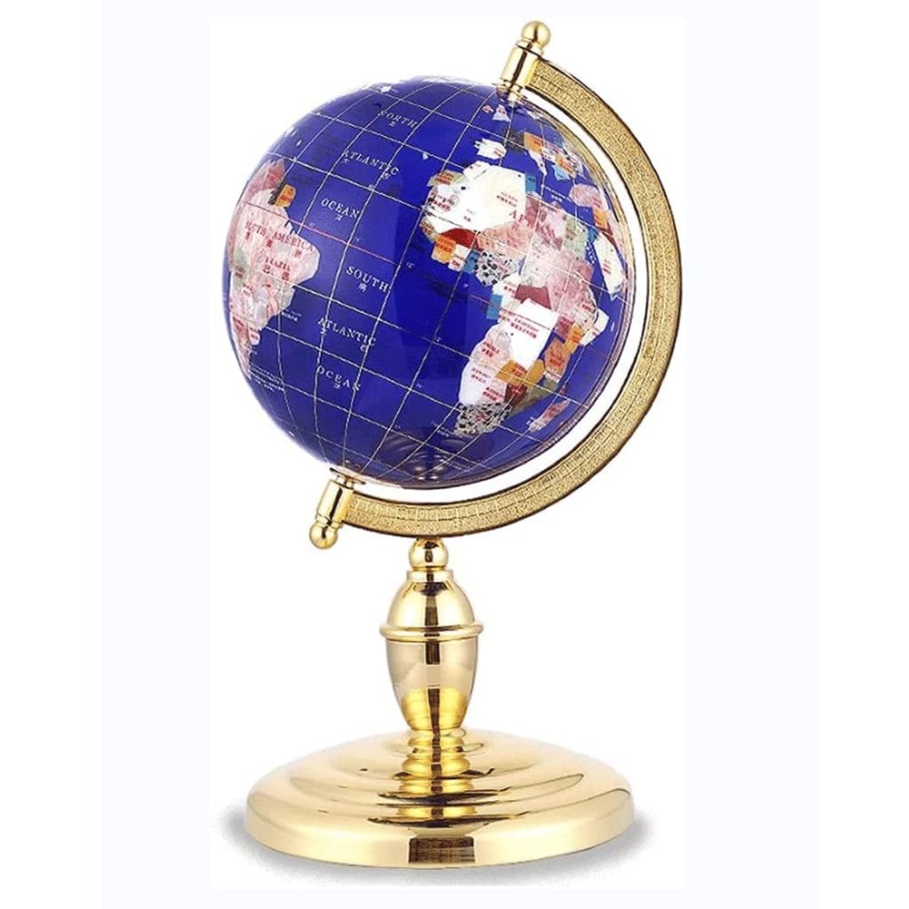 HRTC World Globe 360 Degree Rotating World Globe with Metal Stand Geography Adults Explore The World Learning Globe Kids 13 Inch Clear Text Marking