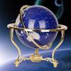 World Globe Natural Gem World Globe with Zinc Alloy Stand High End Globe Handcrafted Vintage Geographic Globe 17.7" Height 12.9" Diameter Clear Text Marking view 3