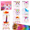 digi marker Valentines Cards for Kids Classroom- 24 Packs Rainbow Pencils with Animal Cards Kits Valentine Party Favors for Boys Girls, Kids Exchange Cards for School Valentines Day Gifts view 1
