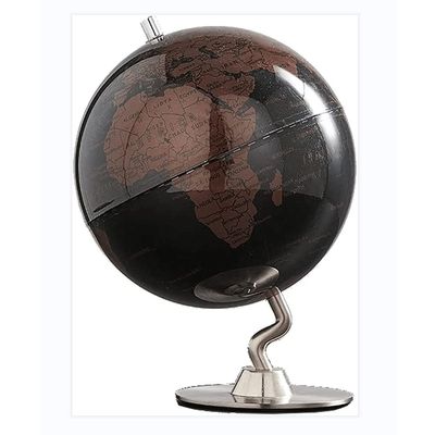 HRTC World Globe Desktop Geo Globe 360 Rotating World Globe Retro Globe Educational Map Gift Globe 5.9 Inch Diameter Clear Text Marking