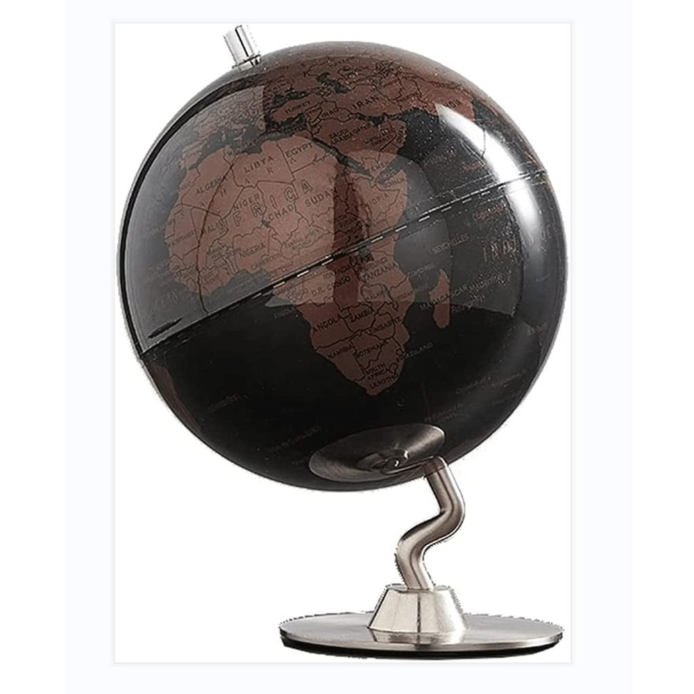 HRTC World Globe Desktop Geo Globe 360 Rotating World Globe Retro Globe Educational Map Gift Globe 5.9 Inch Diameter Clear Text Marking