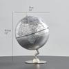 HRTC World Globe Desktop Geo Globe 360 Rotating World Globe Retro Globe Educational Map Gift Globe 5.9 Inch Diameter Clear Text Marking view 2
