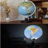 HRTC World Globe Educational Geography Globe World Map Globe, World Illuminated Globe with Stand and Raised Embossed Globe 12" Clear Text Marking view 4