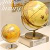 HRTC World Globe Retro Classic World Globe Educational Globe Retro Mini Globe Geographic Globe Office Desktop Globe with Alloy Base 5.5 Inch Clear Text Marking view 3