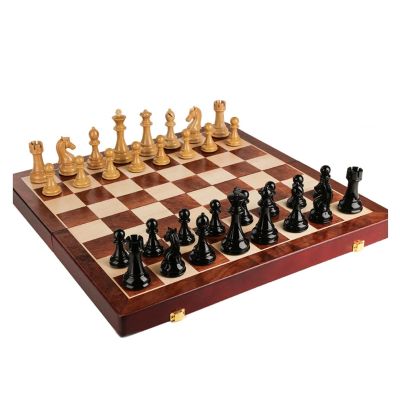 Unique Chess Set for Adults Large, Foldable Chess Set Wooden Tournament/Chess Pieces Metal, 20in Professional Travel Chess Board Set Game for Kids, Interior Storage Space (Color : Style C)