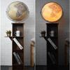World Globe Classic High End World Globe Floor Standing Lighting Globe with Wood Bookshelf Stand Embossed Ar Globe for Home, Office 17" Clear Text Marking view 4