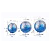 HRTC World Globe Classic Blue World Globe with Stainless Steel Non-Slip Base Bracket Seven Continents Four Oceans Desk Globe Classroom Globe Clear Text Marking view 2