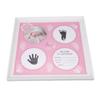 Baby Handprint Footprint Kit, Wear Resistant Safe Baby Print Frame Kit for Display for Newborns (Pink) view 1