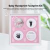 Baby Handprint Footprint Kit, Wear Resistant Safe Baby Print Frame Kit for Display for Newborns (Pink) view 4