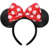 UNSPAZ Mouse Ears Headbands, Sequin Mouse Ears for Women Girls Boys, Shiny Bow Headband for Cosplay Costume Party Decorations Hair Accessories (Polka Dots) view 1