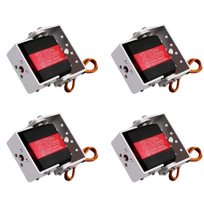4Pcs RCmall RDS3218 20KG Dual Shaft U Mount RC Digital Servo - Robot Arm Servo - High Torque Full Metal Gear Servo with U Mounting Bracket for DIY Baja Car 1/8 1/10 Crawler (180 Degree